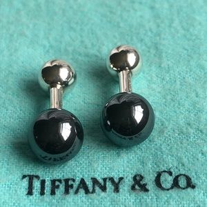 Tiffany & Co. Sterling and Marcasite Cuff Links